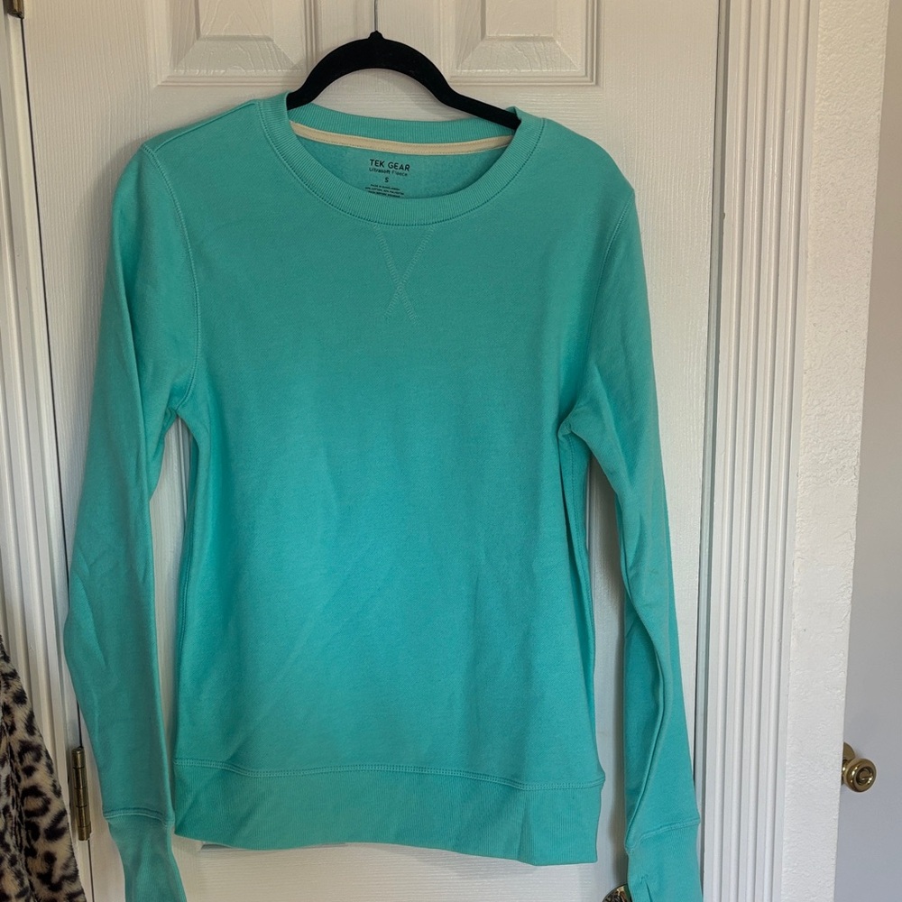 Teal Crew Neck Women's Top